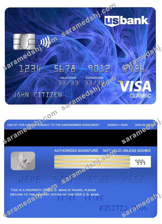 USA U.S. bank visa classic card